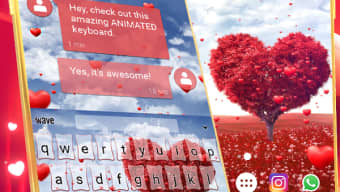 Land of Love Animated Keyboard  Live Wallpaper