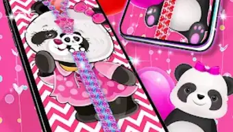 Cute panda zipper