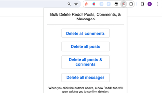 Bulk Delete Reddit Posts Comments History for Firefox - Download
