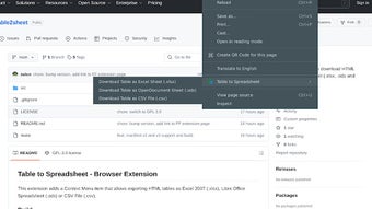 Table to Spreadsheet pour Google Chrome - Extension Télécharger