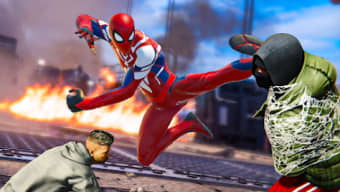 Spider Hero Man City Battle