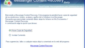 Messenger Content Recovery