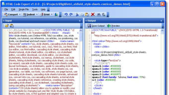 HTML Code Export