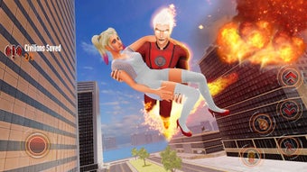 Flying Fire Super Hero Game 3D