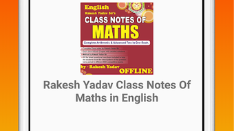 Rakesh Yadav Class Notes of Mathematics in English