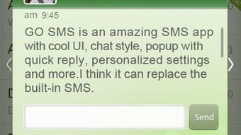 GO SMS Pro simple green theme