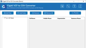 Cigati VCF to CSV Converter
