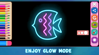 Kids Glow Art - Color  Draw