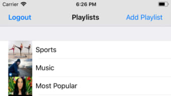 MyTubeApp - Playlists Player