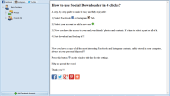 Social Downloader for Facebook, Instagram and Twitter