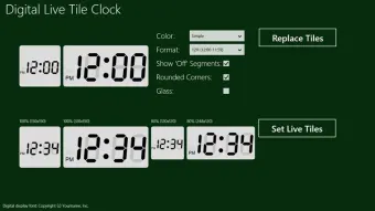 Digital Live Tile Clock for Windows 10