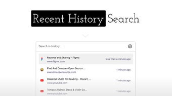 Recent history search for Google Chrome - Extension Download
