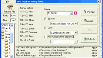 File And MP3 Tag Renamer