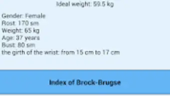 Calculator Ideal weight