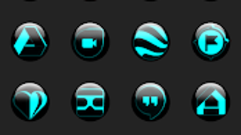Cyan Glass Orb Icon Pack Free pour Android - Télécharger