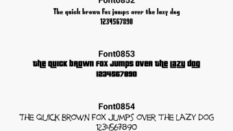 Fonts for FlipFont 85