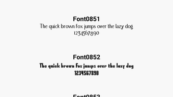 Fonts for FlipFont 85