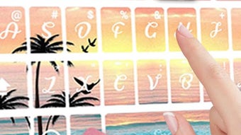 Beautiful Sunset Beach Keyboard Theme