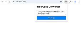 Title Case Converter for Google Chrome - Extension Download