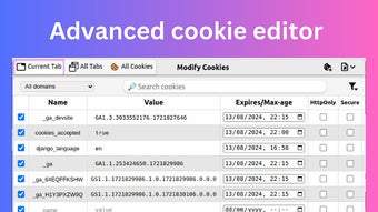 modifyCookie - advanced cookie editor