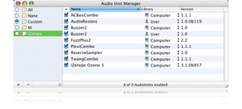 Audio Unit Manager