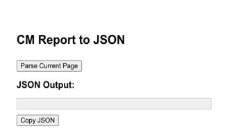 CM Report to JSON