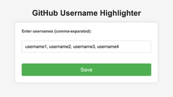 GitHub Username Highlighter