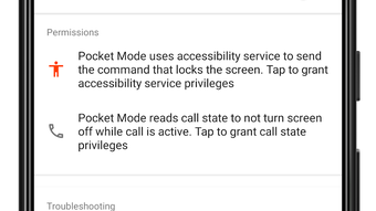 Pocket Mode: Prevent accidenta