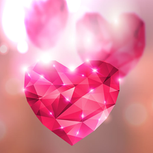 Diamond Hearts Live Wallpaper