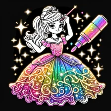 Princess Coloring Book - Coloring Pages for Girls