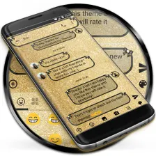 SMS Messages Glitter Gold Ribbon Theme