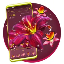 Red Lily Flower Theme