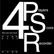 4 Players Score Recorder : تسجيل النقاط ل ٤ لاعبين