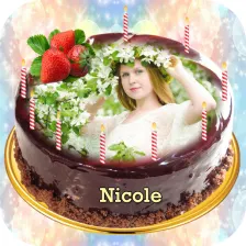 Birthday Cake with Name and Photo