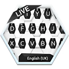 Black and White Hexagon Keyboard Theme