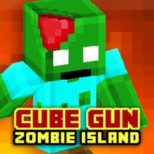 Cube Gun 3D Zombie Island