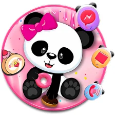 Cute Panda Donut Themes  Live Wallpapers