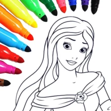 Princess coloring book 4 girls
