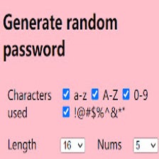 random password generator