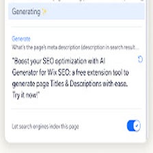 AI Generator for Wix SEO