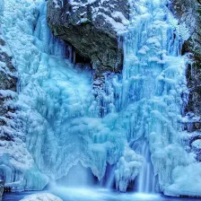 Frozen Waterfall HD Wallpaper