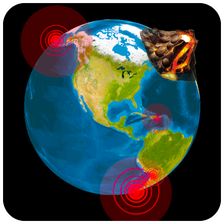 3D Earthquakes Map  Volcanoes