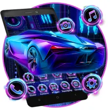 Neon Sports Car Themes HD Wallpapers