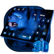 3D VR Wolf Keyboard Theme