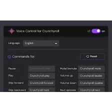Voice Control for Crunchyroll