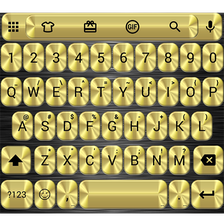 Emoji Keyboard Metallic Gold