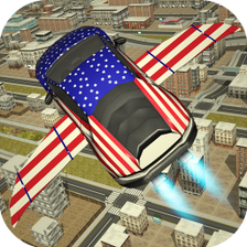 Free Flying Racing Car Driving