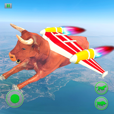 Flying Bull Rampage Attack and Shooting