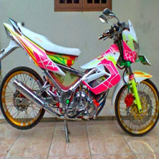 modified design of a satria motor