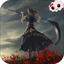 Girl With Scythe Anime LWP